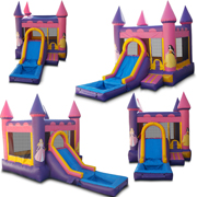 inflatable princess water slide combo